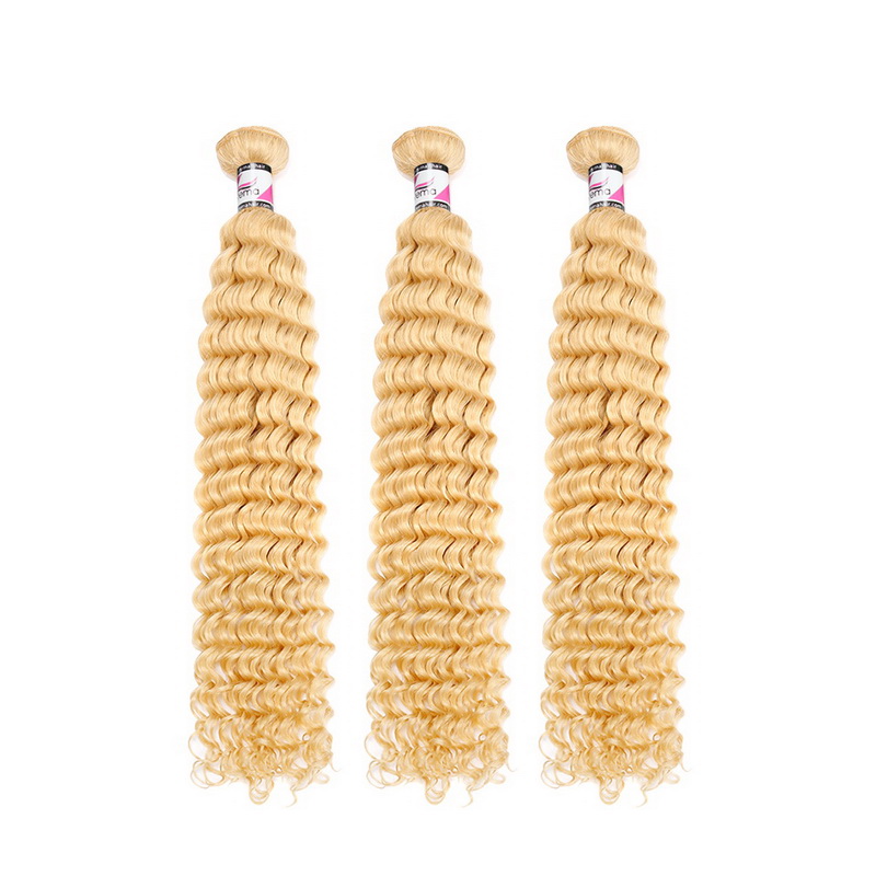 Stema 613 Blonde Deep Wave Hair Bundles 1/3/4 pcs  Virgin Hair
